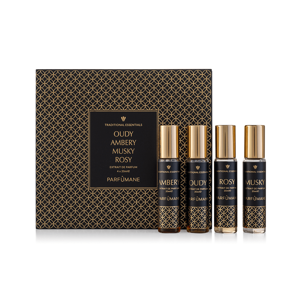 TRADITIONAL ESSENTIALS SET 4x10ml. Koleksiyon Seti | Zamansız Esanslarla Klasik Parfüm Deneyimi TRADITIONAL ESSENTIALS SET 4x20ml. Koleksiyon Seti | Zamansız Esanslarla Klasik Parfüm Deneyimi - Görsel 1